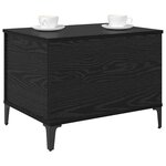 vidaXL Table basse Chêne noir 60 x 44 5 x 45 cm Bois d'ingénierie