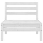 vidaXL Salon de jardin 3 Pièces Blanc Bois de pin massif