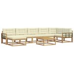 vidaXL Ensemble de canapés d'extérieur 8 pc Blanc et crème