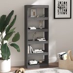 vidaXL Bibliothèque/Séparateur de pièce Gris 60x30x167 5 cm Pin massif