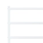 vidaXL Cadre de lit métal sans matelas avec tête de lit blanc 90x200cm