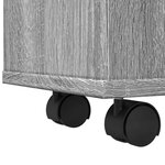 vidaXL Meuble étroit de salle de bain à roulettes sonoma gris