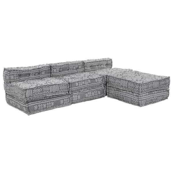 vidaXL Coussin 4 Pièces Gris clair 70 x 70 x 54 cm Polyester