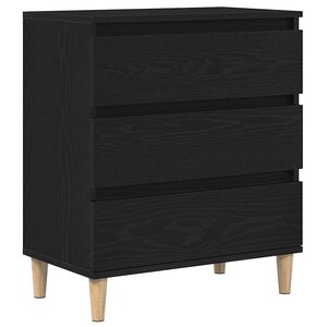vidaXL Buffet avec tiroir Chêne noir 60 x 35 x 70 cm Bois d'ingénierie
