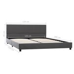 vidaXL Cadre de lit Gris Similicuir 120 x 200 cm