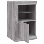 vidaXL Armoire latérale et lumières LED sonoma gris bois d'ingénierie