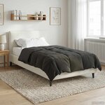 vidaXL Duvet d'été simple Matelassé Anthracite 140 x 220 cm Microfibre