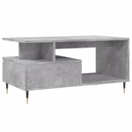 vidaXL Table basse Gris béton 90x49x45 cm Bois d'ingénierie