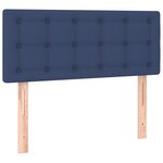 vidaXL Sommier à lattes de lit avec matelas Bleu 90x190 cm Tissu