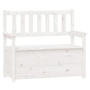 Banc banquette 112 5 x 51 5 x 96 5 cm bois de pin massif blanc 02_0010518