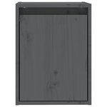 vidaXL Armoires murales 2 Pièces Gris 30x30x40 cm Bois de pin massif