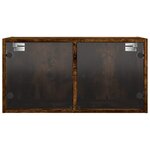vidaXL Armoire murale avec portes en verre chêne fumé 68 5x37x35 cm
