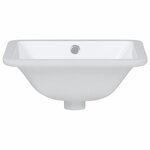 vidaXL Évier de salle de bain blanc rectangulaire céramique