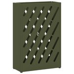 vidaXL Support de parapluie vert olive - 28x12x41 cm en acier