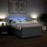 vidaXL Sommier à lattes de lit avec matelas Gris foncé 160x200cm Tissu