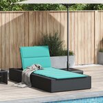 vidaXL Transat avec coussin flottant noir résine tressée