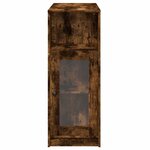 vidaXL Table de bar avec étagères chêne fumé bois d'ingénierie