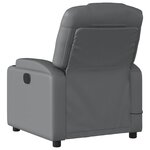 vidaXL Fauteuil de massage inclinable électrique gris similicuir