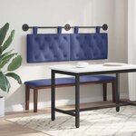 vidaXL Tête de lit suspendue Bleu police Velours