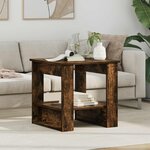 vidaXL Table basse Chêne fumé 51 x 50 x 50 cm Bois d'ingénierie