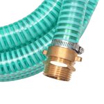 vidaXL Tuyau d'aspiration avec raccords en laiton 4 m 25 mm Vert