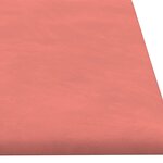 vidaXL Panneaux muraux 12 Pièces Rose 60x15 cm Velours 1 08 m²