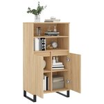 vidaXL Buffet haut Chêne sonoma 60x36x110 cm Bois d'ingénierie