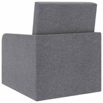 vidaXL Fauteuil convertible gris clair tissu
