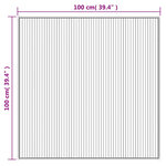 vidaXL Tapis carré marron 100x100 cm bambou