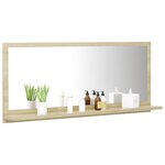vidaXL Miroir de salle de bain Chêne sonoma 90x10 5x37 cm Aggloméré
