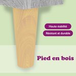 vidaXL Table de chevet avec pieds en bois Sonoma gris 40x30x50 cm