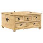 vidaXL Boîte de rangement Corona 90x78x45 cm bois de pin massif