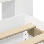 vidaXL Cadre de lit avec rangement avec tête de lit Blanc 150 x 200 cm