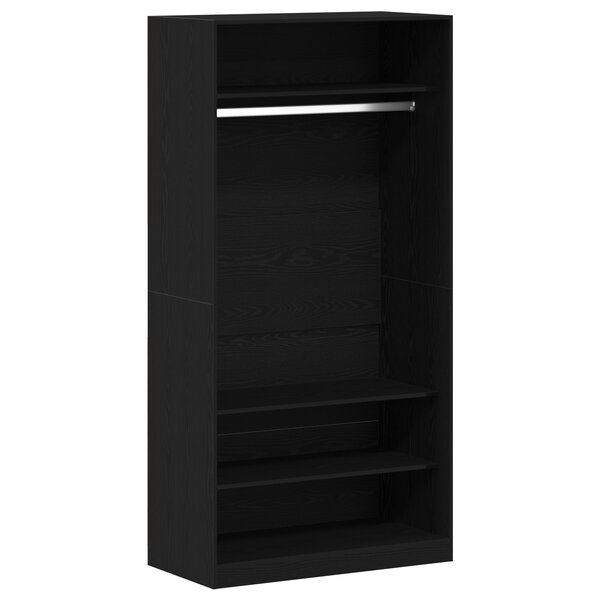 vidaXL Armoire en chêne noir   100 x 50 x 200 cm - Fabriquée en bois d'ingénierie