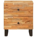 vidaXL Cabinet de chevet avec tiroir 2 Pièces Marron 40 x 33 x 46 cm