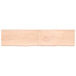 vidaXL Étagère murale 220x50x(2-4) cm bois de chêne massif non traité