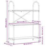 vidaXL Étagère Chêne fumé 80 x 30 x 109 cm Bois d'ingénierie