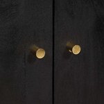 vidaXL Haut Armoire Noir 60 x 33 x 100 cm Bois de mangue massif