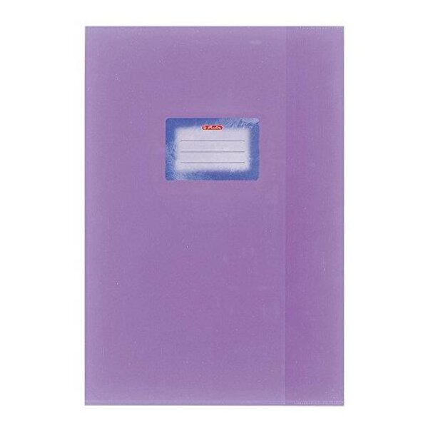 Protège-cahiers Structuré A4 Avec étiquette collée Violet HERLITZ
