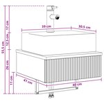 vidaXL Basin de lavage mural Blanc 40 x 41 x 39 cm Bois d'ingénierie