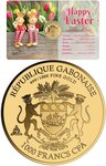 Pièce de monnaie en Or 1000 Francs g 0.031 (1/1000 oz) Millésime  EASTER BUNNIES 1/1000