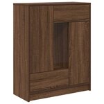 vidaXL Buffet avec tiroirs et portes chêne marron 73x31x90 cm