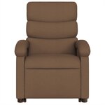 vidaXL Fauteuil de massage inclinable Marron Tissu