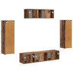 vidaXL Meuble TV 5 Pièces Bois ancien