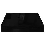 vidaXL Étagère murale flottante 4 Pièces Noir brillant 23x23 5x3 8 cm MDF