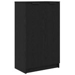vidaXL Cabinet à chaussures avec étagère Chêne noir 59 x 35 x 100 cm