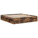 vidaXL Cadre de lit sans matelas chêne fumé 200x200 cm