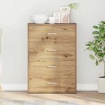 vidaXL Buffet Chêne artisanal 60 x 31 x 84 cm Bois d'ingénierie
