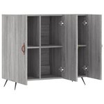vidaXL Buffet sonoma gris 90x34x80 cm bois d'ingénierie