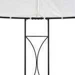 vidaXL Belvédère 300 x 290 cm Blanc Rond